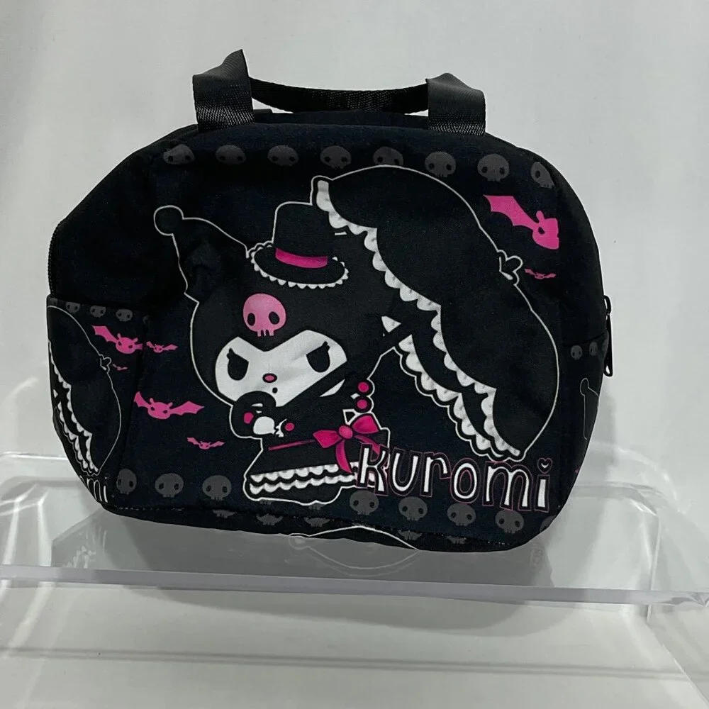 NWOT Kuromi Black Lunch Bag Zipper with Handles Hello Kitty Sanrio